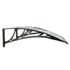 vidaXL Door Canopy Black and Transparent 80x75 cm Polycarbonate - Image 5