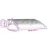 vidaXL Door Canopy Black and Transparent 80x75 cm Polycarbonate - Image 7