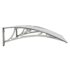 vidaXL Door Canopy Grey and Transparent 80x75 cm Polycarbonate - Image 5