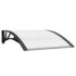 vidaXL Door Canopy Black and Transparent 100x75 cm Polycarbonate - Image 2