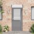 vidaXL Door Canopy Black and Transparent 100x75 cm Polycarbonate - Image 3