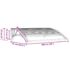 vidaXL Door Canopy Black and Transparent 100x75 cm Polycarbonate - Image 7