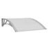 vidaXL Door Canopy Grey and Transparent 100x75 cm Polycarbonate - Image 2