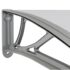 vidaXL Door Canopy Grey and Transparent 100x75 cm Polycarbonate - Image 6