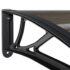 vidaXL Door Canopy Black 100x80 cm Polycarbonate - Image 6