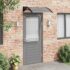 vidaXL Door Canopy Black 100x80 cm Polycarbonate