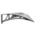 vidaXL Door Canopy Black and Transparent 350x75 cm Polycarbonate - Image 5