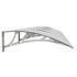 vidaXL Door Canopy Grey and Transparent 350x80 cm Polycarbonate - Image 5