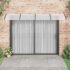 vidaXL Door Canopy Black 350x100 cm Polycarbonate - Image 3