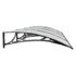vidaXL Door Canopy Black 350x100 cm Polycarbonate - Image 5
