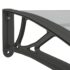 vidaXL Door Canopy Black 350x100 cm Polycarbonate - Image 6