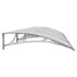 vidaXL Door Canopy Grey 350x100 cm Polycarbonate - Image 5