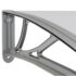vidaXL Door Canopy Grey 350x100 cm Polycarbonate - Image 6