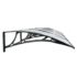 vidaXL Door Canopy Black and Transparent 400x75 cm Polycarbonate - Image 5