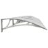 vidaXL Door Canopy Grey and Transparent 400x75 cm Polycarbonate - Image 5