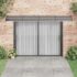 vidaXL Door Canopy Black 400x75 cm Polycarbonate - Image 3