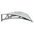 vidaXL Door Canopy Black 400x100 cm Polycarbonate - Image 5