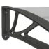 vidaXL Door Canopy Black 400x100 cm Polycarbonate - Image 6