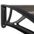 vidaXL Door Canopy Black 400x100 cm Polycarbonate - Image 6