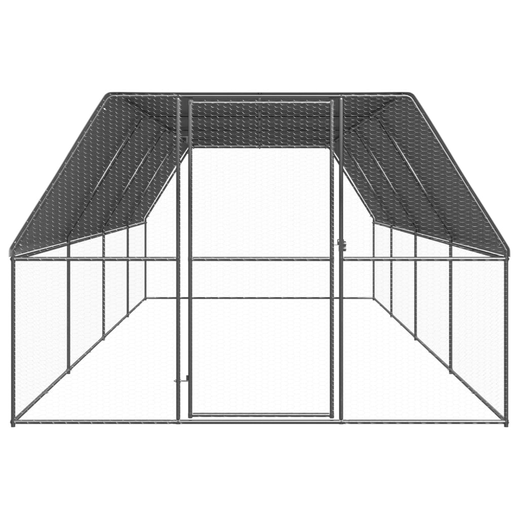 8720845682606_g_en_hd_1 vidaXL Outdoor Chicken Cage 3x8x2 m Galvanised Steel - Image 2