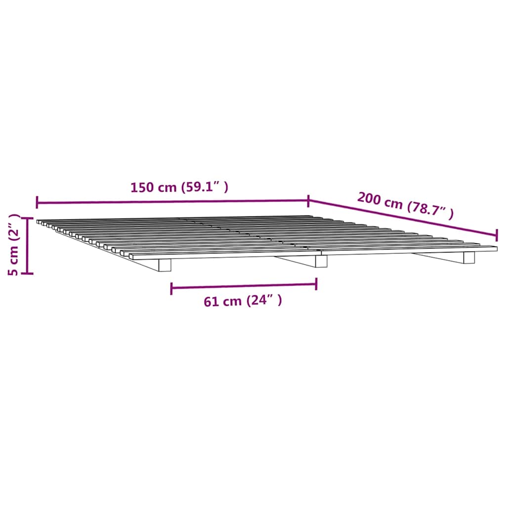 8720845682910_g_en_hd_6 vidaXL Bed Frame without Mattress 150x200 cm Solid Wood Pine - Image 8