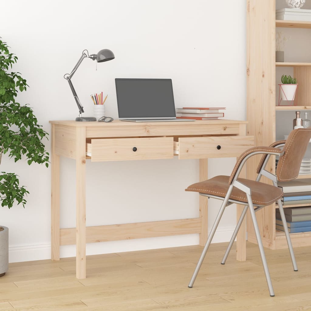 8720845683610_g_en_hd_1 vidaXL Desk with Drawers 100x50x78 cm Solid Wood Pine - Image 4