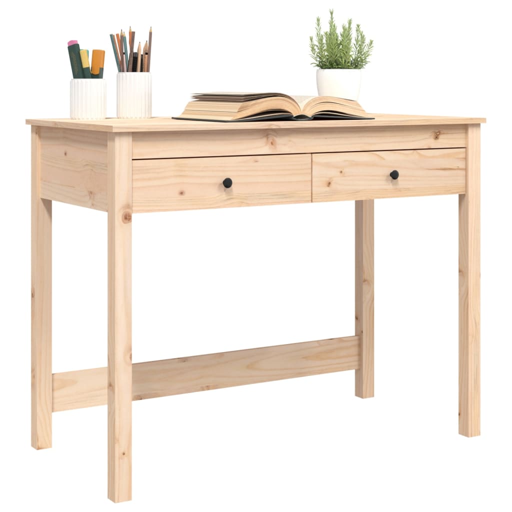 8720845683610_g_en_hd_2 vidaXL Desk with Drawers 100x50x78 cm Solid Wood Pine - Image 5