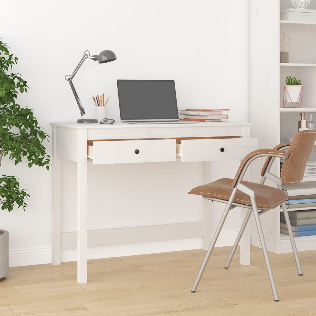 8720845683627_g_en_hd_1 vidaXL Desk with Drawers White 100x50x78 cm Solid Wood Pine - Image 4