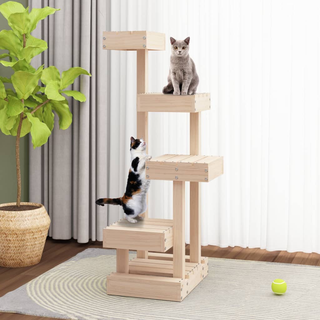 8720845683665_g_en_hd_1 vidaXL Cat Tree 45.5x49x103 cm Solid Wood Pine - Image 3