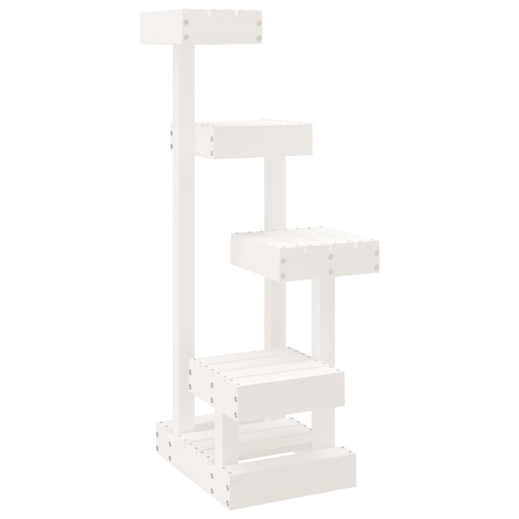 8720845683672_a_en_hd_1 vidaXL Cat Tree White 45.5x49x103 cm Solid Wood Pine - Image 2