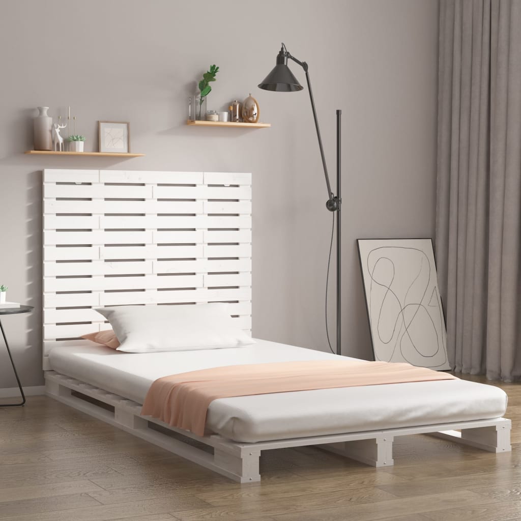 vidaXL Wall Headboard White 141 cm Solid Wood Pine