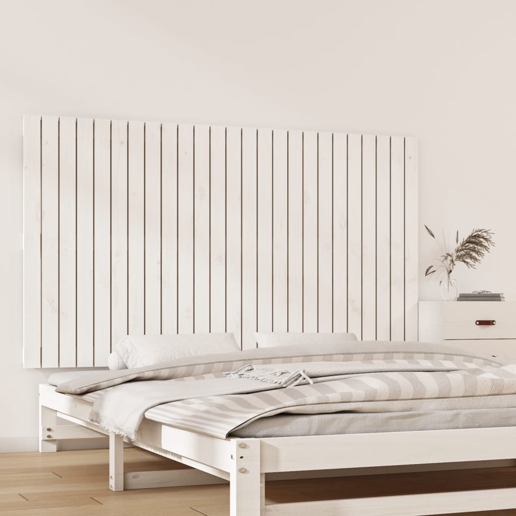 vidaXL Wall Headboard White 159.5 cm Solid Wood Pine
