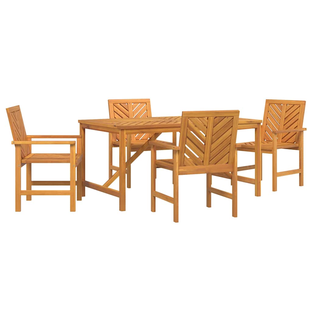8720845689339_wbg-an-m_en_hd_3 vidaXL Garden Dining Set 5 pcs Brown 150 x 90 x 74 cm - Image 2