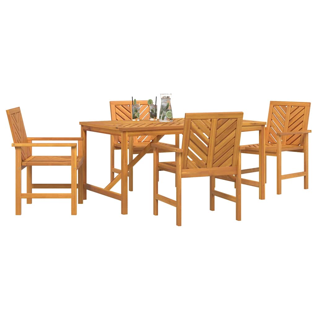 8720845689339_wbg-mo_en_hd_1 vidaXL Garden Dining Set 5 pcs Brown 150 x 90 x 74 cm - Image 3
