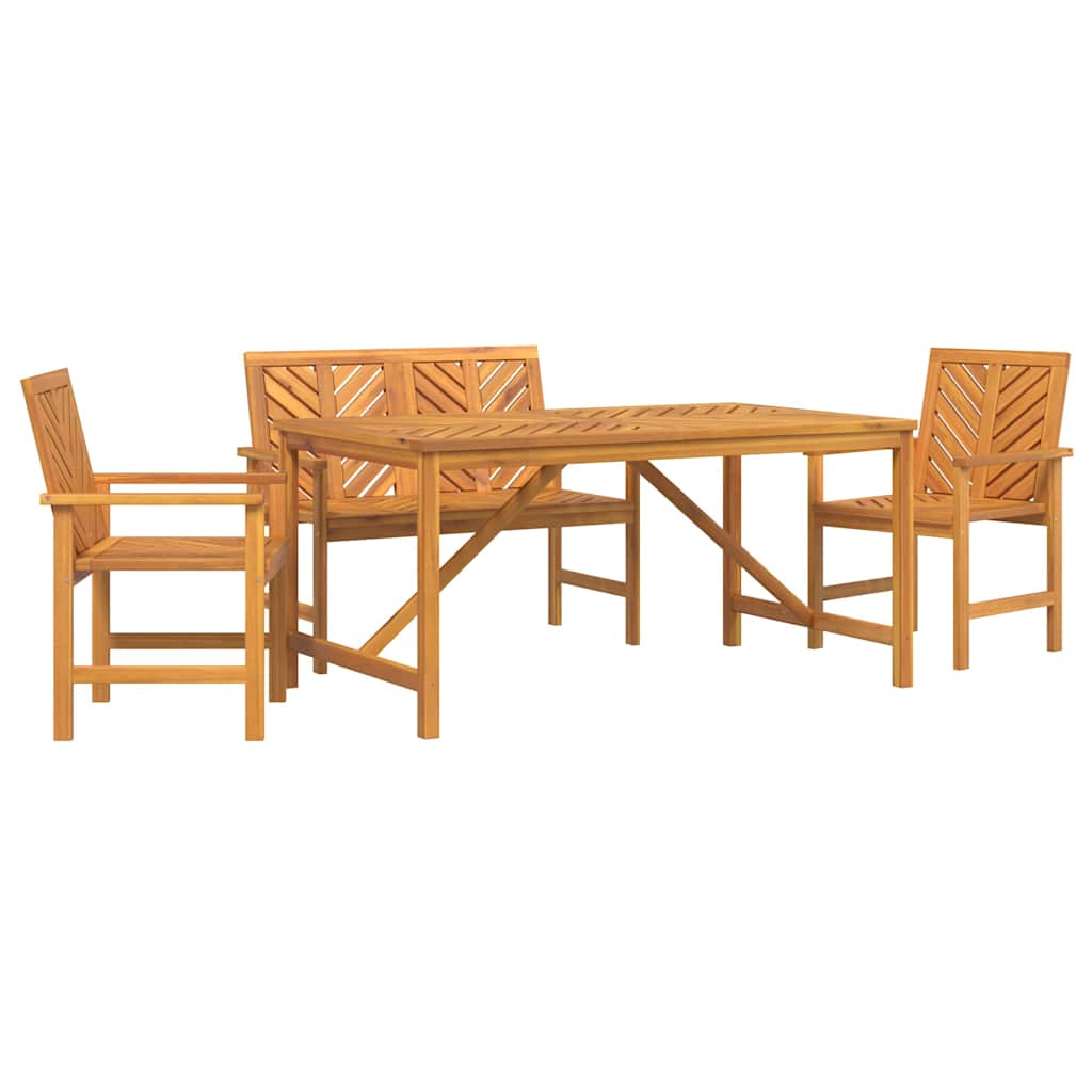8720845689353_wbg-an-m_en_hd_4 vidaXL Garden Dining Set 4 pcs Brown 150 x 90 x 74 cm - Image 2