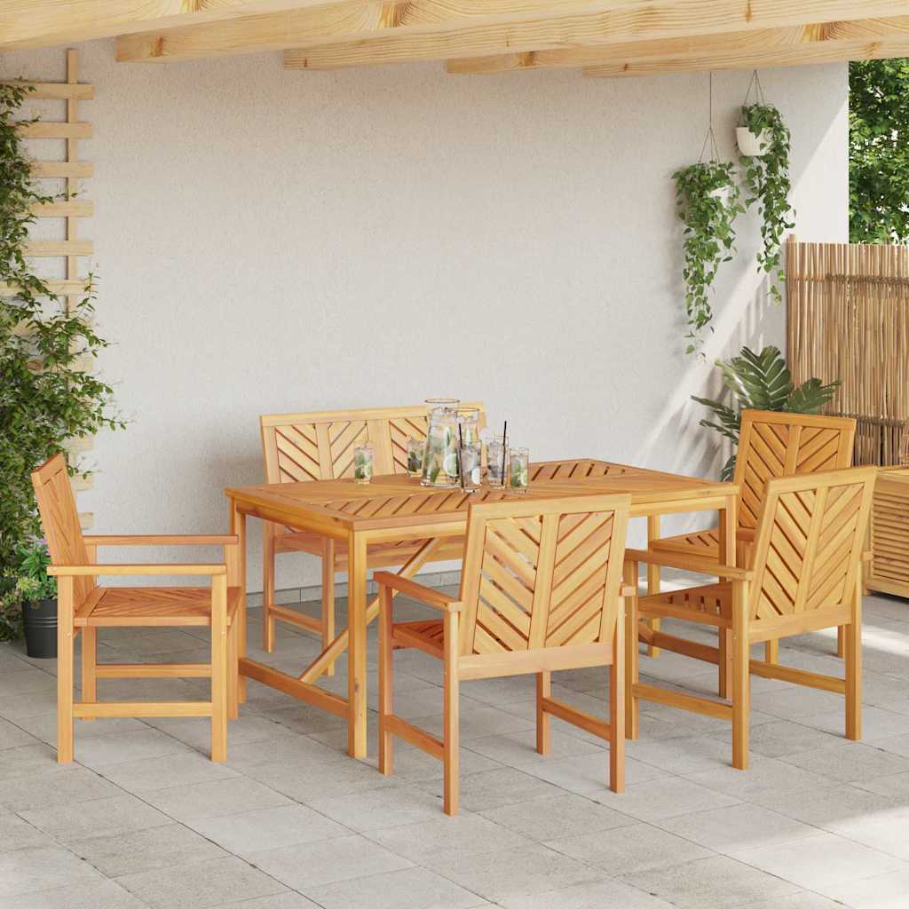 8720845689377_mo-im_en_hd_2 vidaXL Garden Dining Set 6 pcs Brown 150 x 90 x 74 cm - Image 4