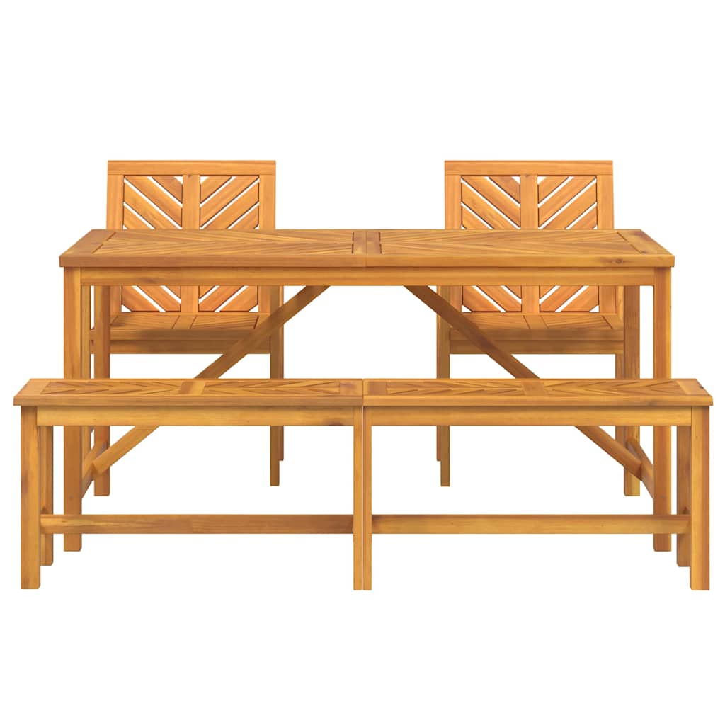 8720845689391_wbg-fr_en_hd_5 vidaXL Garden Dining Set 4 pcs Brown 150 x 90 x 74 cm - Image 8