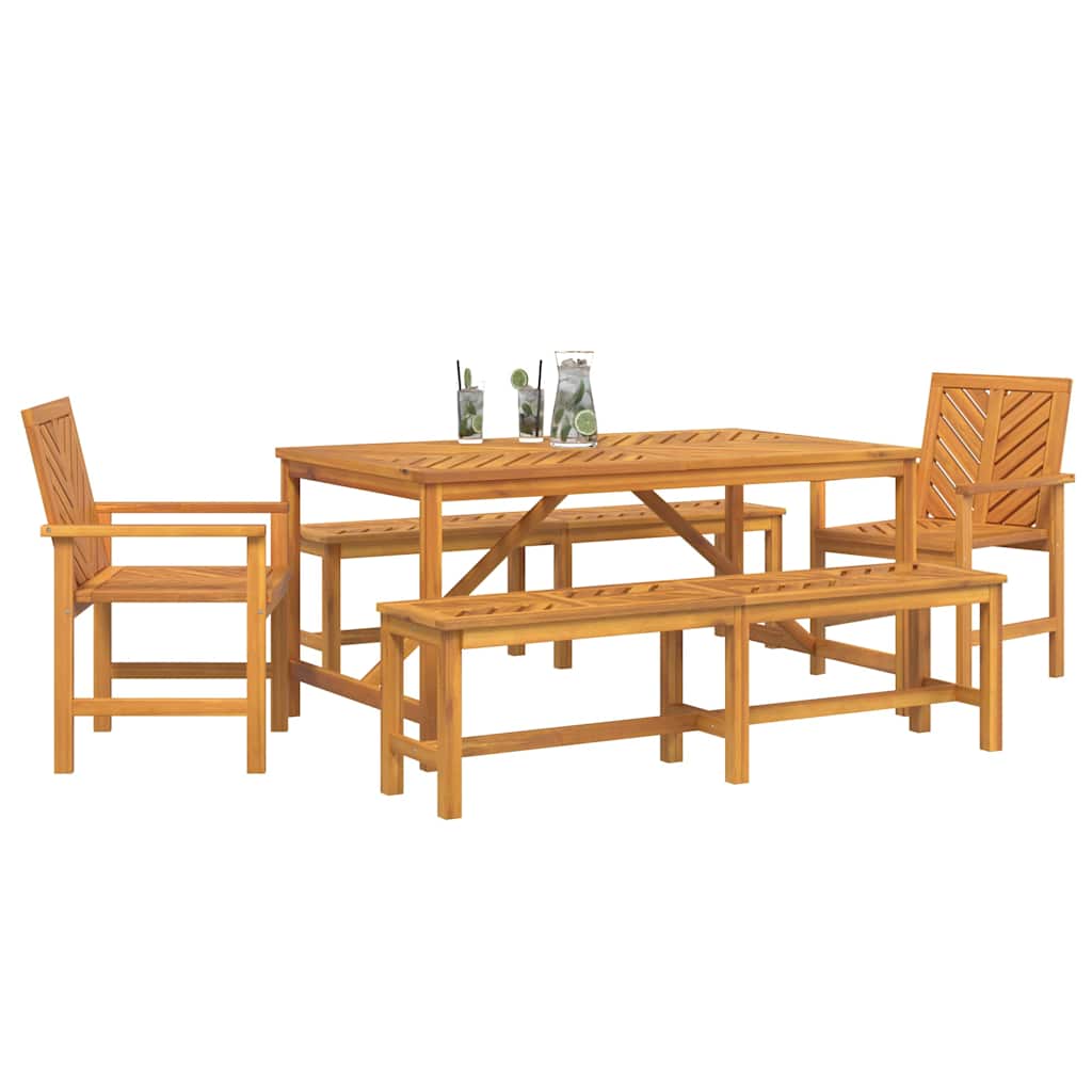 8720845689407_wbg-mo_en_hd_1 vidaXL Garden Dining Set 5 pcs Brown 150 x 90 x 74 cm - Image 3