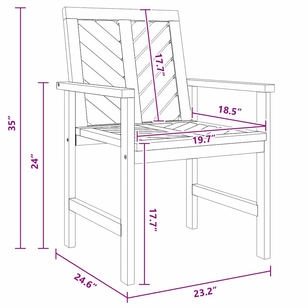 8720845689414_wbg-siz_en_hd_1 vidaXL Garden Dining Set 6 pcs Brown 150 x 90 x 74 cm - Image 12