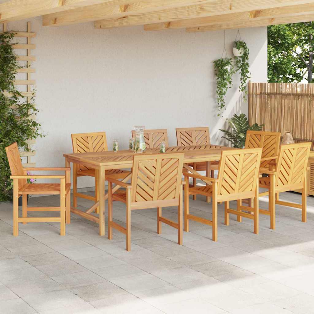 8720845689445_mo-im_en_hd_2 vidaXL Garden Dining Set 9 pcs Brown 200 x 90 x 74 cm - Image 4