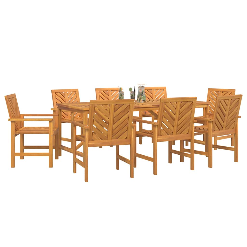 8720845689445_wbg-mo_en_hd_1 vidaXL Garden Dining Set 9 pcs Brown 200 x 90 x 74 cm - Image 3