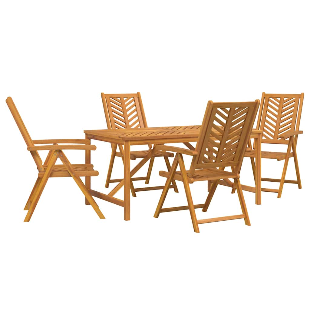 8720845689506_wbg-an-m_en_hd_3 vidaXL Garden Dining Set 5 pcs Brown 150 x 90 x 74 cm - Image 2