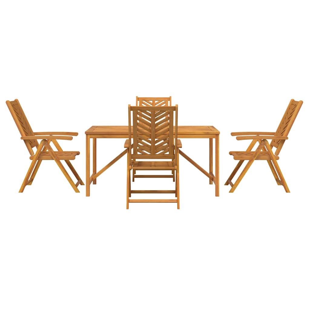 8720845689506_wbg-fr_en_hd_4 vidaXL Garden Dining Set 5 pcs Brown 150 x 90 x 74 cm - Image 7