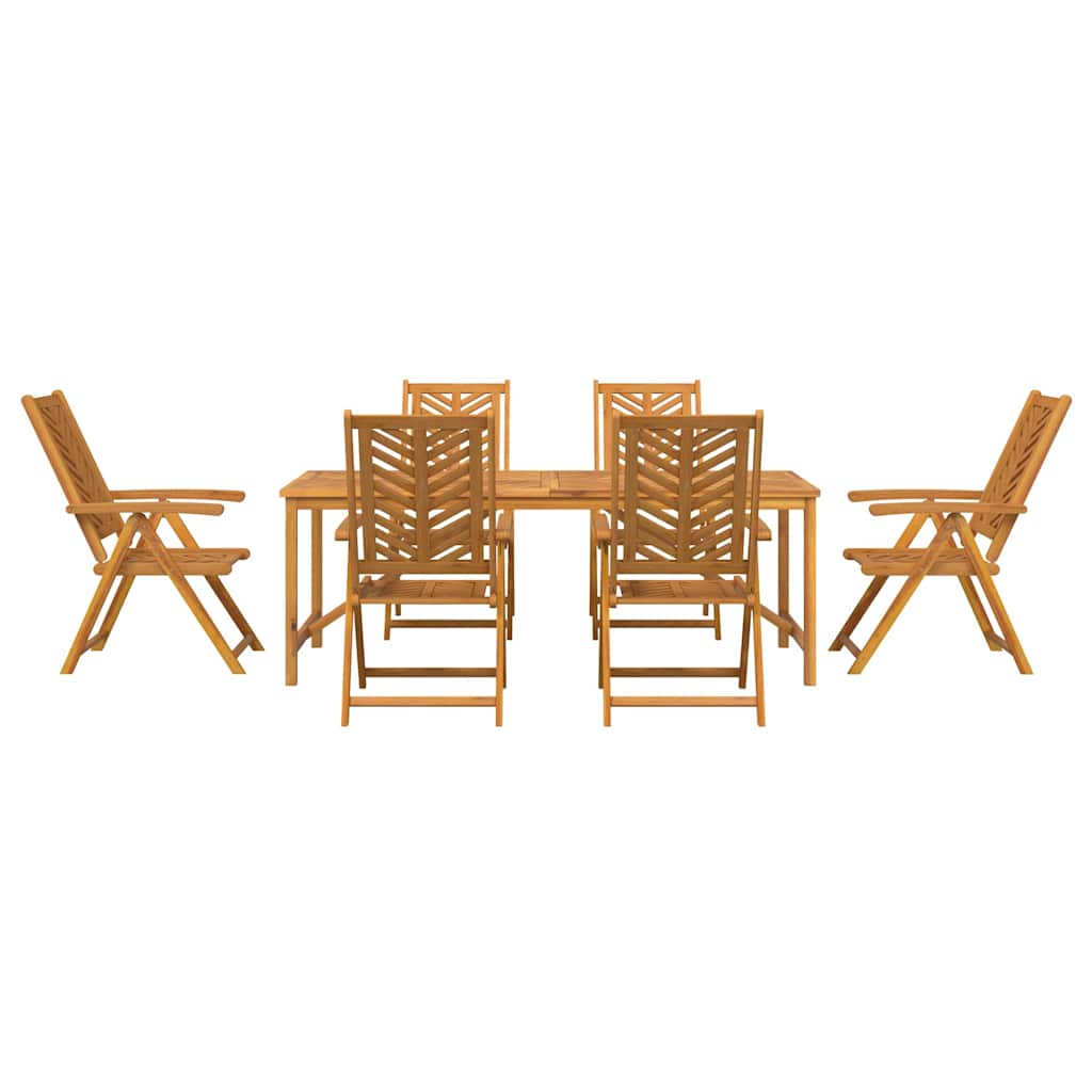 8720845689520_wbg-fr_en_hd_4 vidaXL Garden Dining Set 7 pcs Brown 200 x 90 x 74 cm - Image 7
