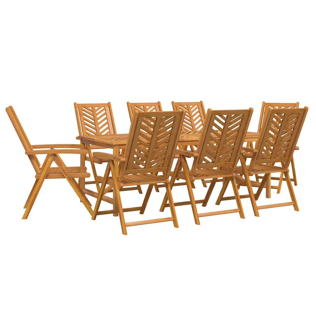 8720845689537_wbg-an-m_en_hd_3 vidaXL Garden Dining Set 9 pcs Brown 200 x 90 x 74 cm - Image 2
