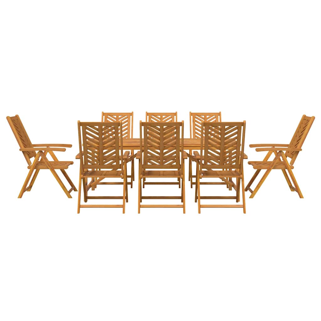 8720845689537_wbg-fr_en_hd_4 vidaXL Garden Dining Set 9 pcs Brown 200 x 90 x 74 cm - Image 7