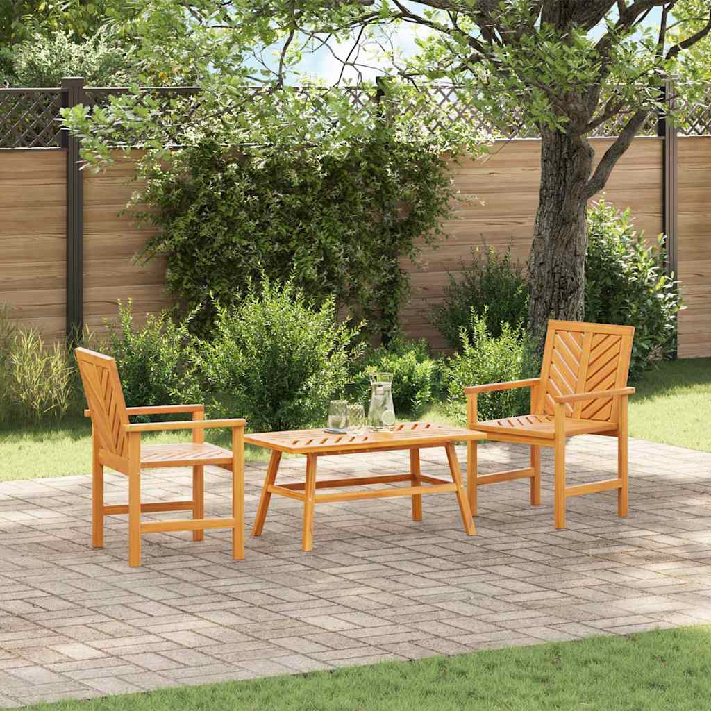 vidaXL Garden Lounge Set 2 pcs Brown Solid Acacia wood
