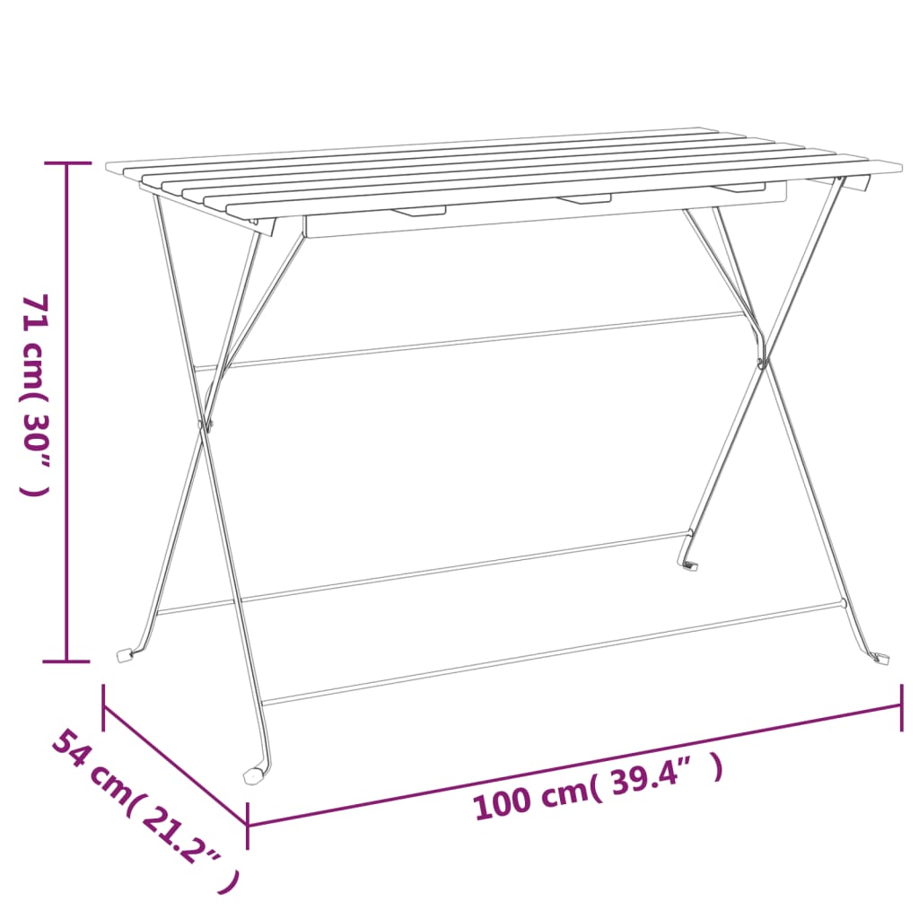 8720845689872_g_en_hd_5 vidaXL Folding Bistro Table 100x54x71 cm Solid Wood Acacia and Steel - Image 7