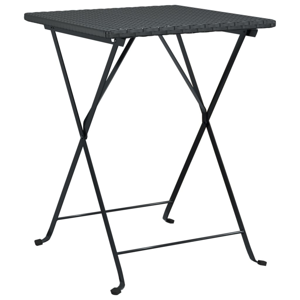 8720845689940_a_en_hd_1 vidaXL Folding Bistro Table Black 55x54x71 cm Poly Rattan - Image 2