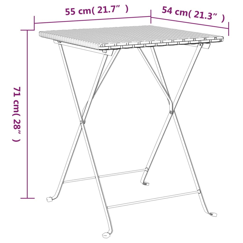 8720845689940_g_en_hd_5 vidaXL Folding Bistro Table Black 55x54x71 cm Poly Rattan - Image 7